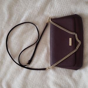 Kate Spade Laurel Way Greer Burgundy Plum Clutch Crossbody Shoulder Bag Fall